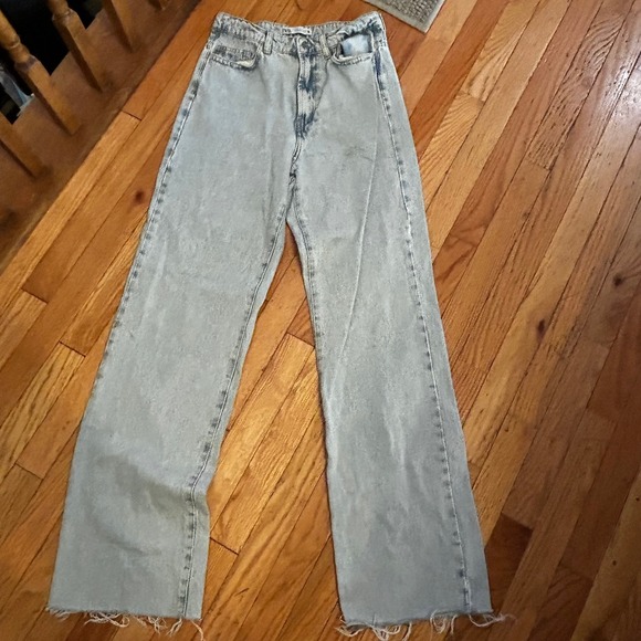 Zara Light Blue Flare & Wide Leg Jeans - Picture 1 of 2